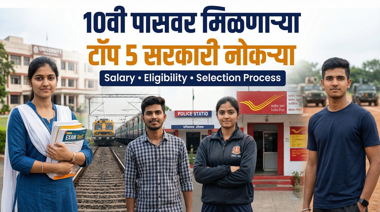 Top 5 Govt Jobs for 10th Pass