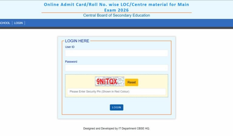 CBSE 10th 12th Admit Card 2026