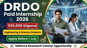 DRDO Paid Internship 2026