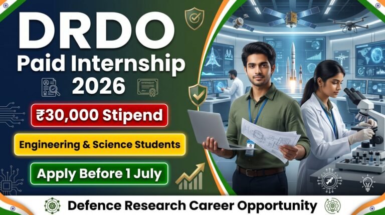 DRDO Paid Internship 2026