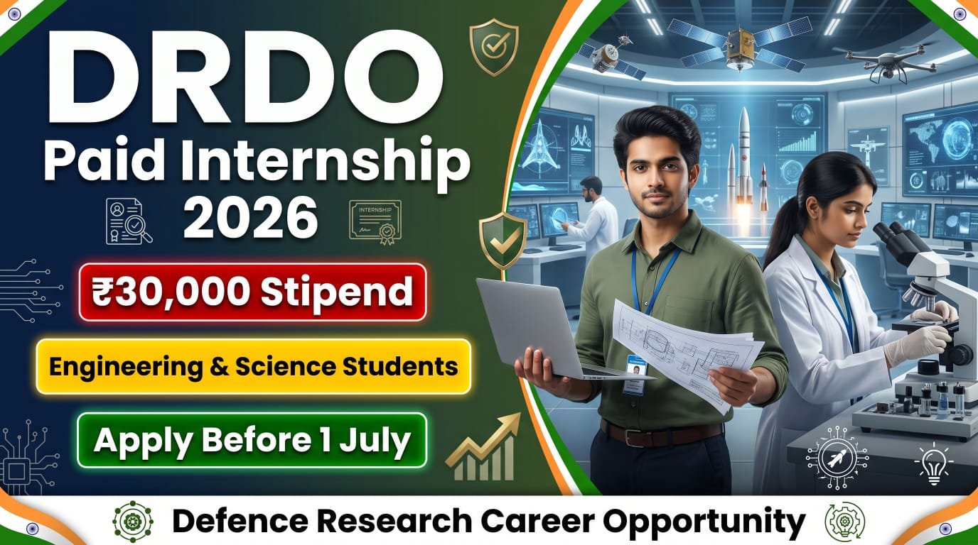 DRDO Paid Internship 2026
